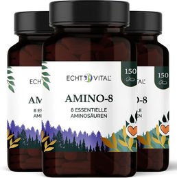 Echt Vital Amino-8 Presslinge mit 8 essenziellen Aminosäuren vegan und ohne Zusatzstoffe – Bild 1 von 4