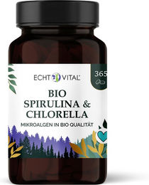 Echt Vital Bio Spirulina und Chlorella Superfood-Mischung Tabletten ohne Zusatzstoffe – Bild 1 von 3