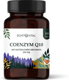 Echt Vital Coenzym Q10 mit Ubiquinon 60 mg vegan Kapseln – Bild 1 von 3