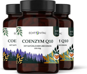Echt Vital Coenzym Q10 Ubiquinon Vegan 180 Kapseln – Bild 1 von 3