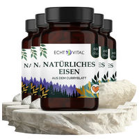 Produktbild von Echt Vital Eisen aus Curryblatt mit Acerola Kapseln vegan