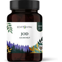 Produktbild von Echt Vital Jod aus Bio Kelp Braunalge Tabletten Vegan Glutenfrei 180 Stück