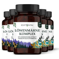 Produktbild von Echt Vital Löwenmähne Komplex mit Löwenmähne Extrakt, Q10 und B12 vegan Kapseln