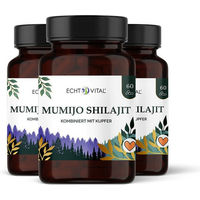 Produktbild von Echt Vital Mumijo Shilajit Kapseln vegan ohne Zusatzstoffe 180 Stück
