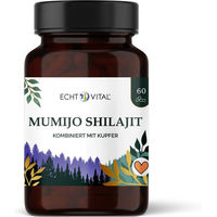 Produktbild von Echt Vital Mumijo Shilajit Kapseln vegan ohne Zusatzstoffe 60 Stück