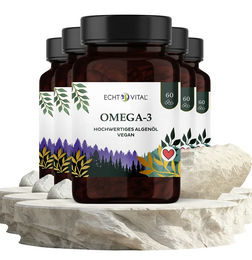 ECHT VITAL Omega-3 Algenöl vegan Kapseln 500 mg – Bild 1 von 1