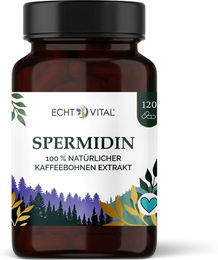 Echt Vital Premium Spermidin aus 100 % natürlichem Kaffebohnen-Extrakt Vegan Glutenfrei 120 Kapseln – Bild 1 von 1