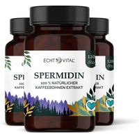 Produktbild von Echt Vital Premium Spermidin aus 100 % natürlichem Kaffebohnen-Extrakt Vegan und Glutenfrei 360 Kapseln