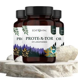 Echt Vital Prote-X-tor Kapseln mit L-Ergothionein, Resveratrol und NADH vegan – Bild 1 von 2