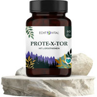 Produktbild von Echt Vital Prote-X-tor Kapseln mit L-Ergothionein, Resveratrol und NADH vegan