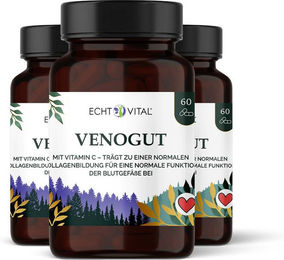 Echt Vital Venogut Kapseln mit Vitamin C und Pflanzenextrakten vegan ohne Zusatzstoffe – Bild 1 von 1