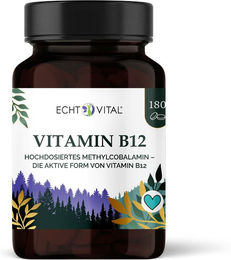 Echt Vital Vitamin B12 Tabletten vegan 180 Stück – Bild 1 von 3