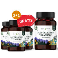 Produktbild von ECHT VITAL Vitamin C Kapseln mit Acerola und Hagebutte vegan