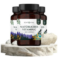Produktbild von ECHT VITAL Vitamin C Kapseln mit natürlichem Acerola und Hagebutte vegan