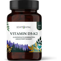 Produktbild von Echt Vital Vitamin D3-K2 Kapseln für Erwachsene 60 Stück