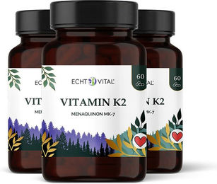Echt Vital Vitamin K2 MK-7 Kapseln 180 Stück – Bild 1 von 3