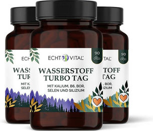 Echt Vital Wasserstoff Turbo Tag Kapseln vegan ohne Zusatzstoffe – Bild 1 von 3