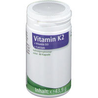 Produktbild von Eder Health Nutrition Vitamin K2 Vitamin D3 Calcium 400 mg Kapseln 60 Stück vegetarisch