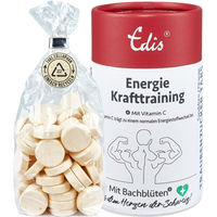 Produktbild von Edis Energie Krafttraining Bachblüten Traubenzucker Lutschtabletten Orange Vegan Glutenfrei Laktosefrei