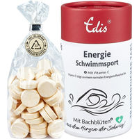 Produktbild von Edis Energie Schwimmsport Bachblüten Traubenzucker Lutschtabletten vegan glutenfrei laktosefrei