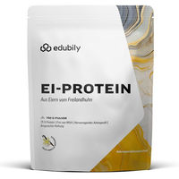 Produktbild von edubily Eiklar Protein Pulver aus Freilandhaltung Salty Vanilla laktosefrei zuckerfrei fettfrei Low Carb 750 g