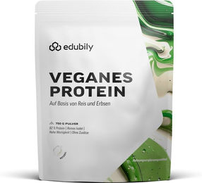 edubily Vegan Veganes Mehrkomponenten Proteinpulver mit Reis- und Erbsenprotein Neutral 750 g – Bild 1 von 1
