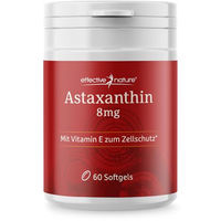 Produktbild von Effective Nature Astaxanthin Kapseln hochdosiert mit Vitamin C und E 60 Kapseln