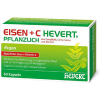 Produktbild von Eisen+C Hevert Pflanzlich Kapseln mit Eisen und Vitamin C, 60 Stück, vegan, laktosefrei und glutenfrei