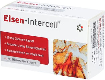 Eisen-Intercell von Intercell-Pharma magensaftresistente Kapseln mit Eisenfumarat 90 Stück – Bild 1 von 1