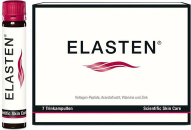 Elasten Kollagen Trinkampullen mit Acerola, Vitamin C, Zink und Biotin, glutenfrei und laktosefrei – Bild 1 von 2