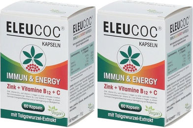 ELEUCOC IMMUN & ENERGY Biotanicals GmbH Kapseln vegan glutenfrei laktosefrei für Erwachsene 120 Stück – Bild 1 von 1