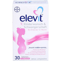Produktbild von Elevit 1 Kinderwunsch und Schwangerschaft Tabletten laktosefrei und glutenfrei 30 Stück