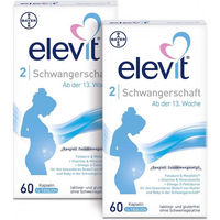 Produktbild von Elevit 2 Schwangerschaft Weichkapseln für Schwangere und Stillende laktosefrei glutenfrei ohne Gelatine 120 Stück