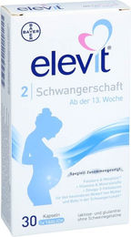 Elevit 2 Schwangerschaftsvitamine und Nährstoffe Kapseln für Schwangere und Stillende laktosefrei und glutenfrei – Bild 1 von 2