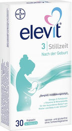 Elevit 3 Stillzeit Nährstoffversorgung für Schwangere und Stillende Kapseln laktosefrei glutenfrei ohne Gelatine 30 Stück – Bild 1 von 1