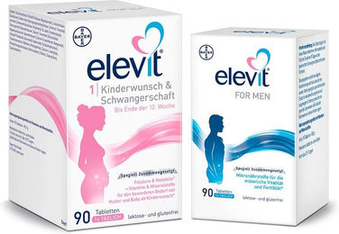 Elevit Kinderwunsch-Set Tabletten laktosefrei und glutenfrei – Bild 1 von 1