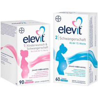 Produktbild von Elevit Schwangerschaft-Set Tabletten für Schwangere und Stillende laktosefrei und glutenfrei 150 Stück