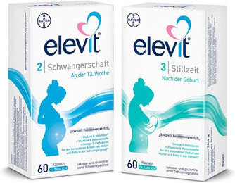 Elevit Schwangerschaft und Stillzeit-Set Kapseln laktosefrei und glutenfrei für Schwangere und Stillende – Bild 1 von 1