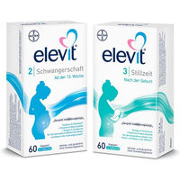 Produktbild von Elevit Schwangerschaft und Stillzeit-Set Kapseln laktosefrei und glutenfrei für Schwangere und Stillende