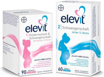 Elevit Schwangerschafts-Set Tabletten für Schwangere und Stillende laktosefrei und glutenfrei – Bild 1 von 1