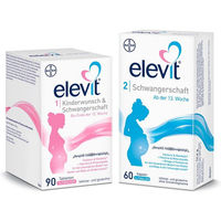 Produktbild von Elevit Schwangerschafts-Set Tabletten für Schwangere und Stillende laktosefrei und glutenfrei