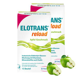 Elotrans Reload Apfel Pulver Doppelpack 2x15x7.45 g vegan glutenfrei laktosefrei – Bild 1 von 1