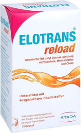 ELOTRANS reload Elektrolyt-Pulver mit Vitaminen Orange Vegan Glutenfrei Laktosefrei 113,55 g – Bild 1 von 2