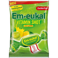 Produktbild von Em-eukal Vitamin Shot zuckerfreie gefüllte Bonbons mit 10 Vitaminen 75 g