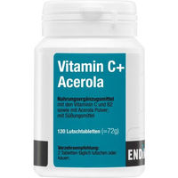 Produktbild von ENDIMA Vitamin C mit Acerola und Hagebutte Lutschtabletten 120 Stück