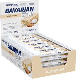 Energybody Systems Bavarian Bar Haferriegel Salty Almond vegan zuckerarm 24x50g – Bild 1 von 2