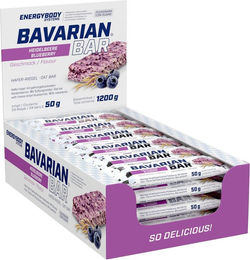 Energybody Systems Bavarian Bar Heidelbeere vegan zuckerarm Haferriegel 24x50g – Bild 1 von 3