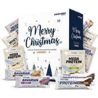 Produktbild von Energybody Systems Fitness Protein Adventskalender 2026 mit Riegeln und Whey Pulver