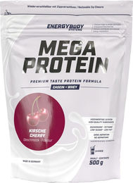 Energybody Systems Mega Protein Kirsch Mehrkomponenten Protein Pulver mit Casein und Whey Mix 500 g – Bild 1 von 4