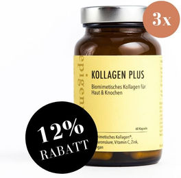 epigenics Kollagen Plus Biomimetisches Kollagen Vegan Kapseln 90 Stück – Bild 1 von 1